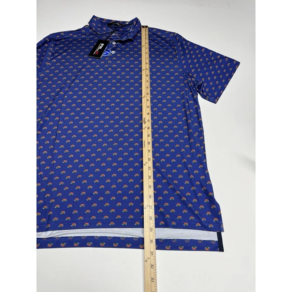 RLX Ralph Lauren Performance Golf Floral Print Polo Shirt Men's Size L New